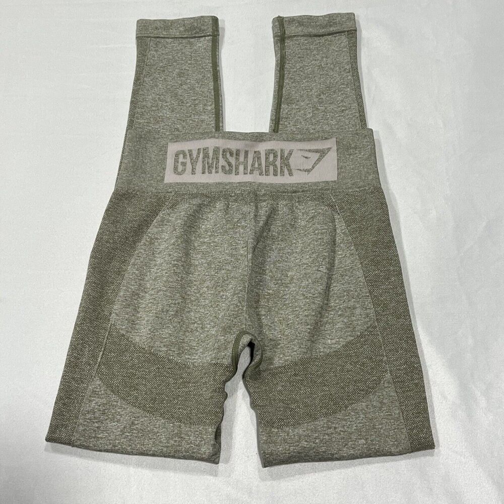 Gymshark Women Flex High Waisted Full Length Leggings Gray Green Size Small‎